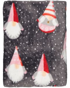 Torkkupeite Tonttu 130X170, harmaa/punainen