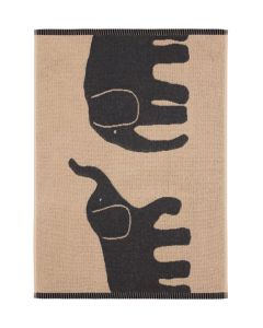 Käsipyyhe Elefantti Vapaa 50X70 cm, tummanharmaa/beige