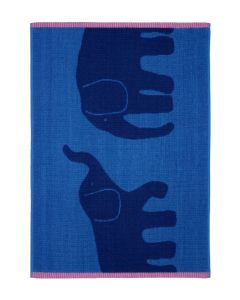 Elefantti vapaa -käsipyyhe 50x70 cm, sininen