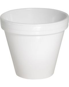 Lasitettu saviruukku Ø 24 cm valkoinen