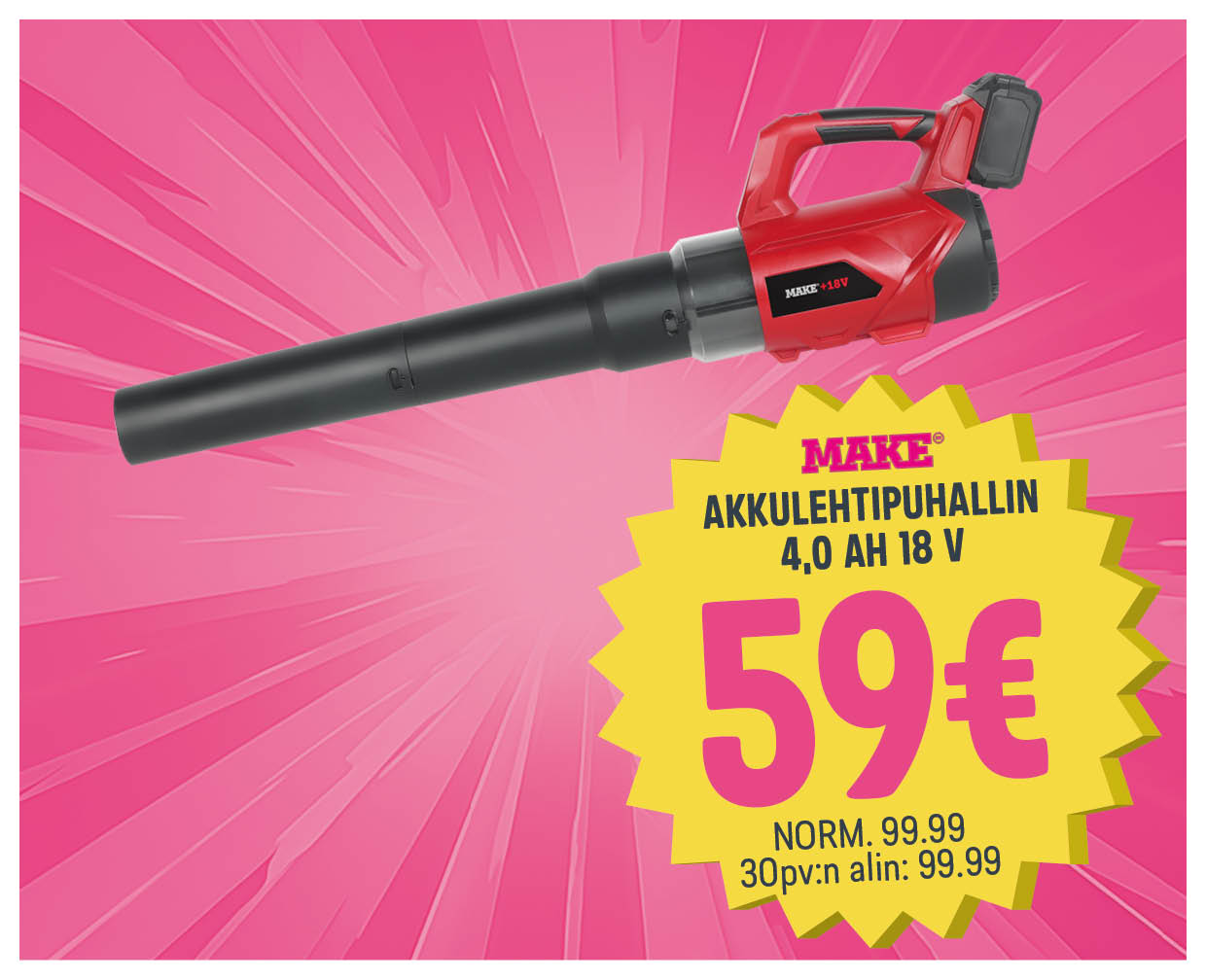 Make akkulehtipuhallin