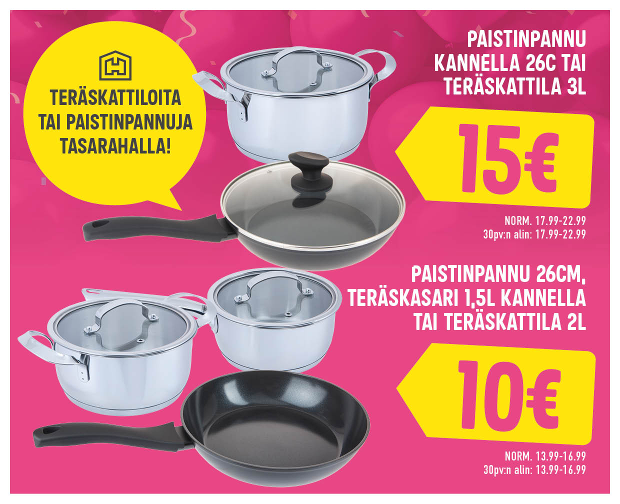 HH kattilat ja paistinpannut