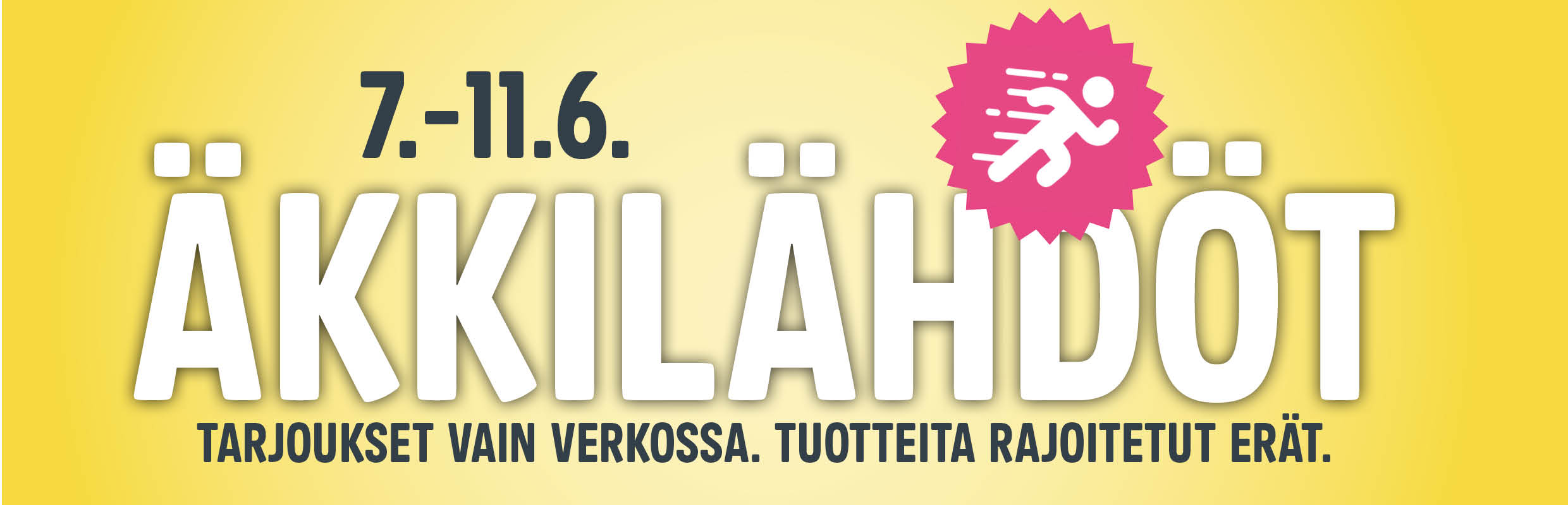 Pääbanneri äkkilähtö vko 23