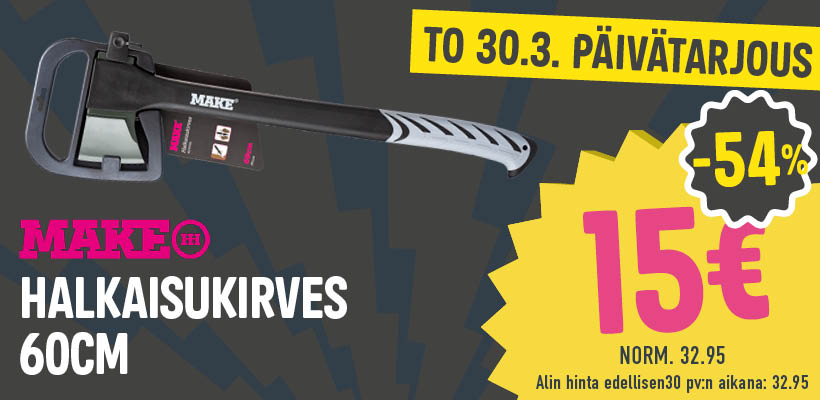Torstai päivätarjous halkaisukirves