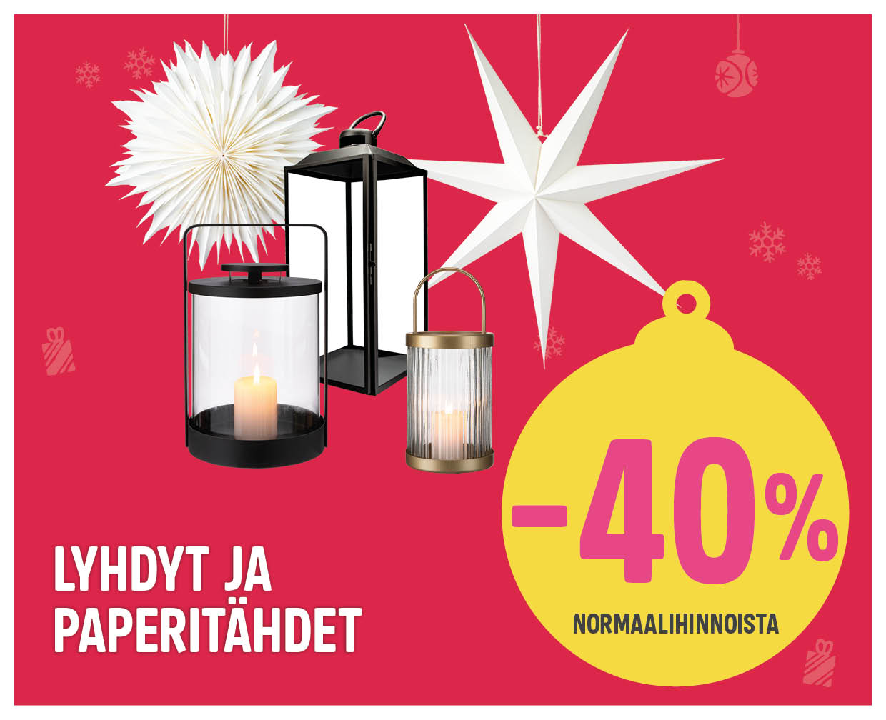 Lyhdyt ja paperitähdet