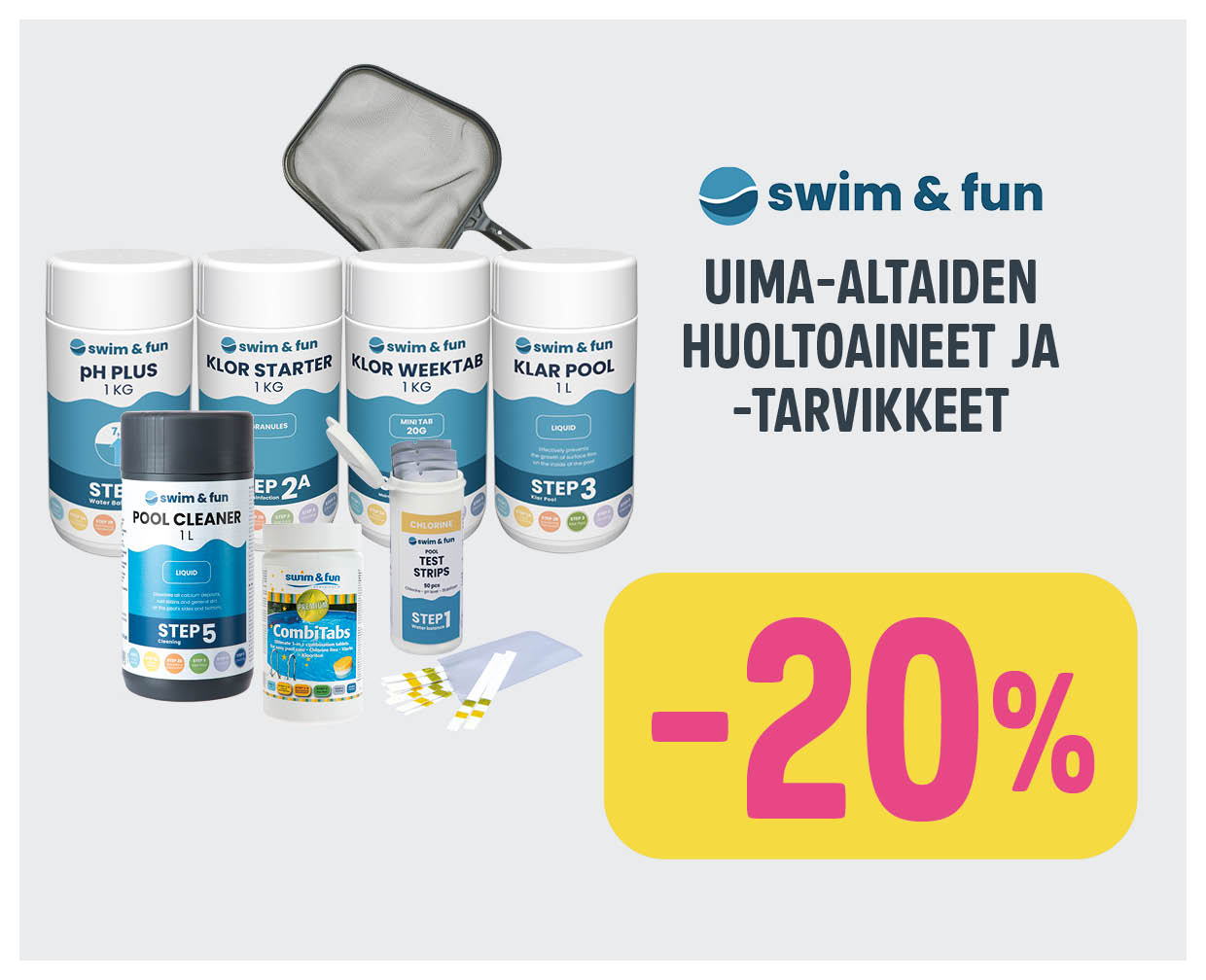 Uima-altaiden huoltotarvikkeet