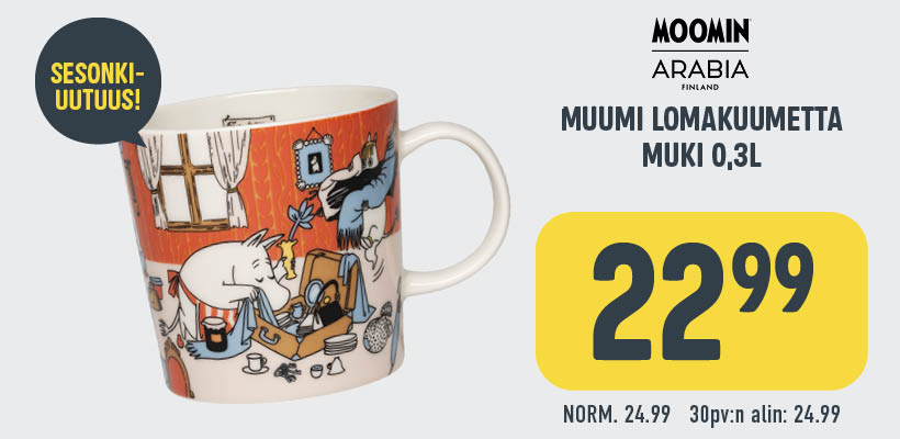 Muumimuki lomakuumetta