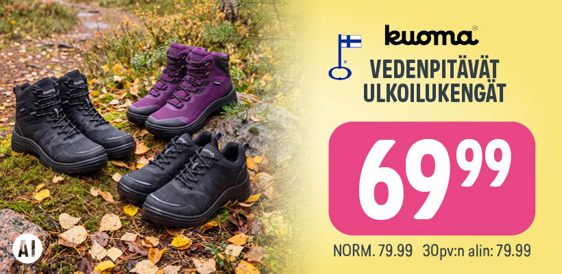 Kuoma vedenpitävät ulkoilukengät
