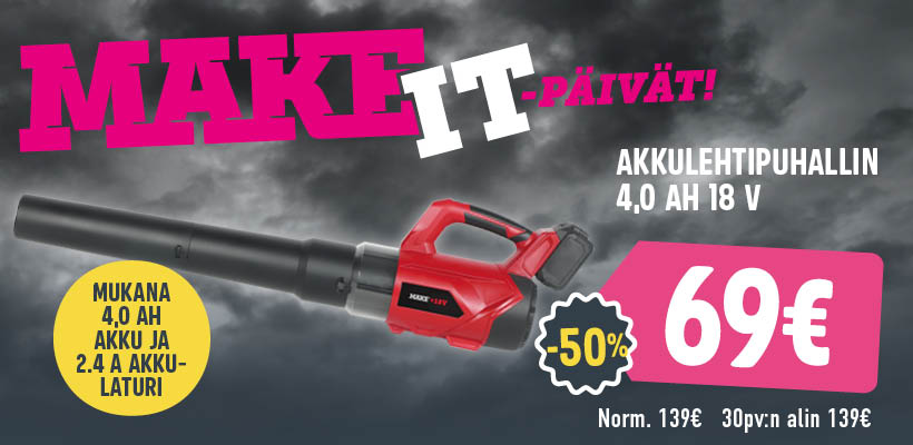 Make akkulehtipuhallin
