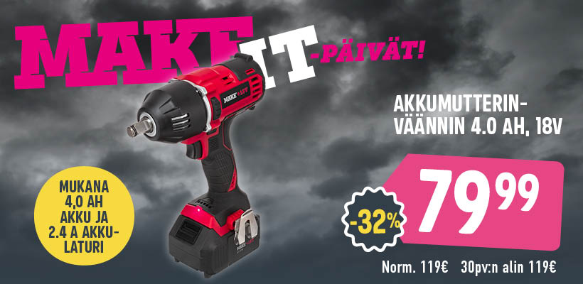 Make akkumutterinväännin