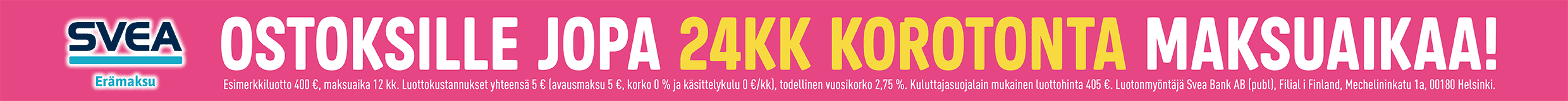 Läpi sivuston Svea 24kk kampanja